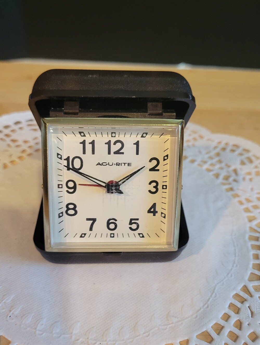 Vintage Acu-Rite Portable Wind Up Alarm Clock No Electricity Needed Tested